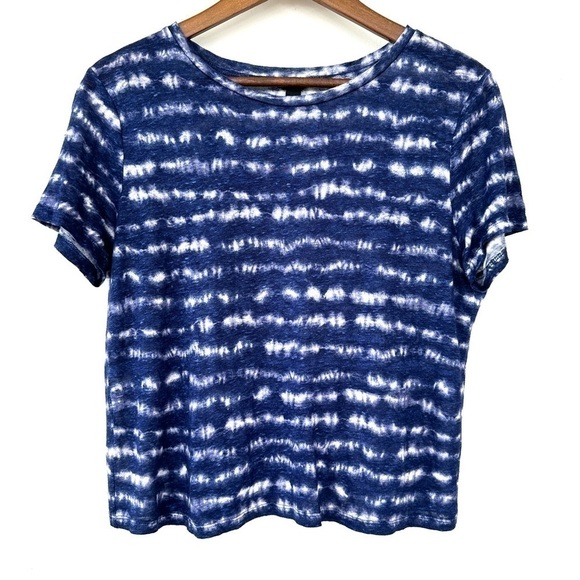 Ann Taylor t-shirt with crew neck & short sleeves, in ๐ฏ linen - Picture 1 of 9